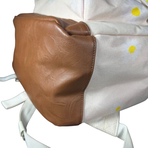 HERSCHEL SUPPLY CO. CLASSIC XL BIRCH DAISY/TAN LEATHER BACKPACK 30L - Picture 8 of 16